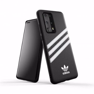 Чехол Adidas OR Moulded PU для Huawei P40 - чёрный с белым