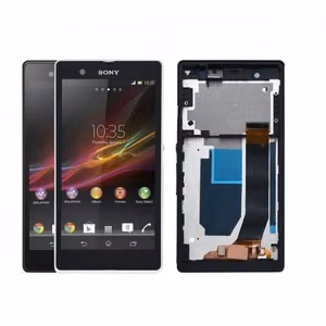 Ekranas skirtas Sony Xperia Z C6603 su baltu rėmeliu HQ