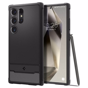 Spigen Rugged Armor dėklas telefonui Samsung Galaxy S24 Ultra - matinė juoda