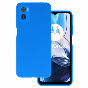 Силиконовый чехол Silicone Lite для Motorola Moto E22/E22i синий