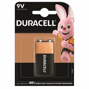 Duracell Basic MN1604 – šarminės 9 V baterijos, 1 vnt.