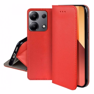 SMART CASE knygos tipo dėklas telefonui SAMSUNG A14 4G / A14 5G raudonas
