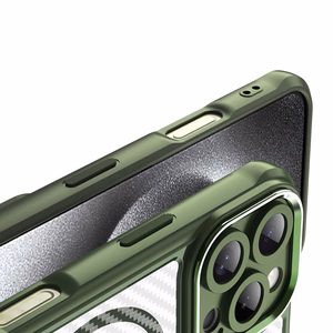 Leading Series Magnetinis silikoninis dėklas telefonui iPhone 16 Pro Max - žalia