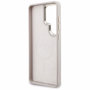 Guess чехол 4G Big Rhinestone Triangle Strap MagSafe Samsung Galaxy S26 Ultra розовый
