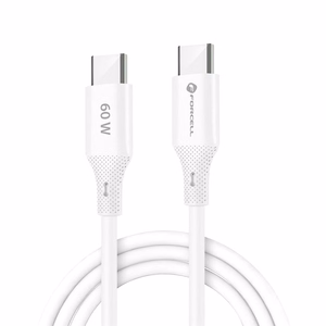 Кабель USB C к USB C Forcell F-Energy QC4.0 PD 3A 60W Silicone 1 м C344 белый