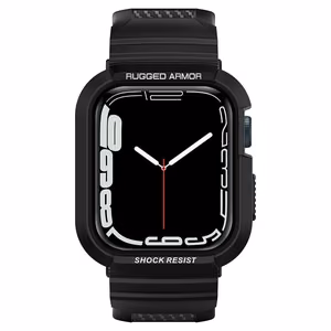 Spigen Rugged Armor Pro Case with Strap for Apple Watch 4 / 5 / 6 / 7 / 8 / SE (44/45 mm) - Black