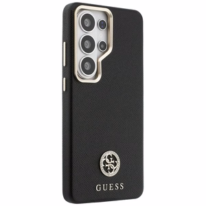 Guess dėklas Rhinestone Round Logo MagSafe skirtas Samsung Galaxy S26 Ultra juodas