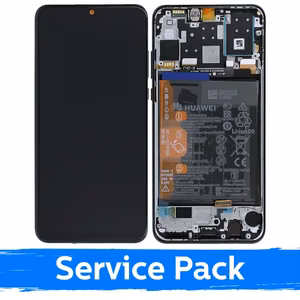 Ekranas skirtas Huawei P30 Lite su rėmeliu / Midnight Black / (Service Pack)