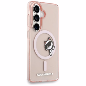 Karl Lagerfeld IML Peekaboo Choupette MagSafe Case for Samsung Galaxy S26 - Pink