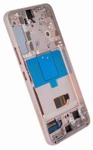 LCD ekranas Samsung S901 S22 5G su lietimo ekranu ir rėmeliu Pink Gold originalus (naudotas Grade C, be mygtukų)