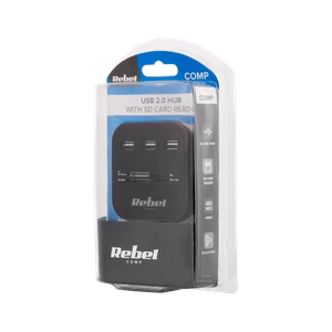 3-портовый USB 2.0 концентратор с кардридером