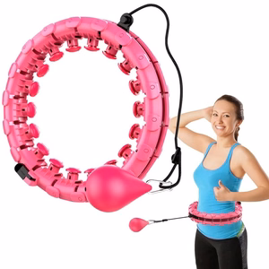 Masažuojantis gimnastikos lankas Smart Hula Hoop HHP002 rožinis