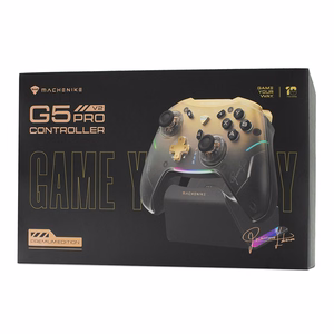Machenike G5Pro Premium Edition Belaidis žaidimų valdiklis su Krovimo stotelė - juodas ir auksinis