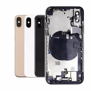 Back Cover Compatible With iPhone X / White / (full housing + small parts) / OEM