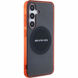 AMG skaidrus dviejų spalvų MagSafe dėklas telefonui Samsung Galaxy S24 - juodas