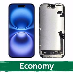 LCD дисплей совместимый с iPhone 16 чёрный (INCELL / Economy) /*Removable IC*/
