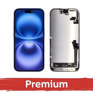 LCD дисплей для iPhone 16 чёрный (Hard OLED / Premium) /*Съёмная ИС*/