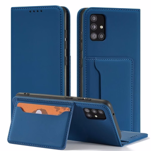 Magnet Card Case чехол для Samsung Galaxy A13 5G кошелёк-чехол с держателем для карт синий
