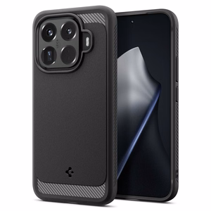 Spigen Rugged Armor dėklas, skirtas Xiaomi 15T Pro, juodas