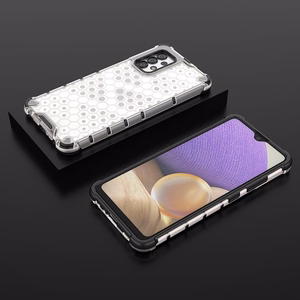 Dėklas telefonui su medaus koriu dizainu, apsauginis dėklas su gelio rėmeliu, skirtas Samsung Galaxy A13 5G, skaidrus