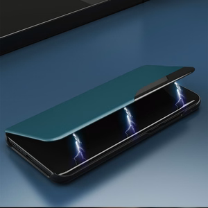 Eco Leather View Case elegantiškas knygos tipo dėklas su stovu iPhone 13 mini violetinis