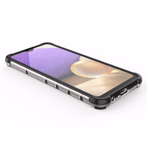 Dėklas telefonui su medaus koriu dizainu, apsauginis dėklas su gelio rėmeliu, skirtas Samsung Galaxy A13 5G, skaidrus
