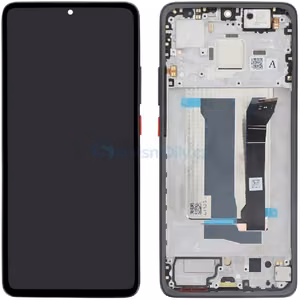 LCD screen Xiaomi Poco X7 Pro 5G with touch screen with frame Black (Red power button, Iron Man Edition) original (service pack)