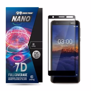 Crong 7D Nano Flexible Glass 9H hibridinis ekrano stiklas, skirtas Nokia 3.1