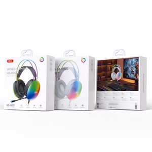 XO laidinės ausinės GE11 jack 3,5mm - USB-A juodos RGB mikrofonas