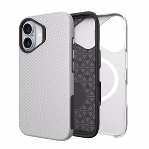 Dėklas Perfectionists Triangle Mag Case Apple iPhone 13/14 sidabrinis