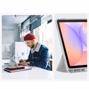 Tech-Protect SmartCase Pen dėklas Samsung Galaxy Tab S9 11.0 / S9 FE / S10 FE / S10 Lite 10.9 pilkas