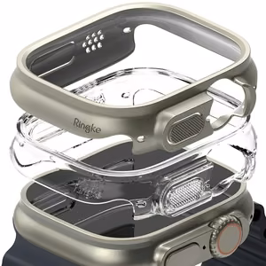 Ringke Slim 2 dalių dėklas Apple Watch Ultra 1/2 (49mm) - skaidrus ir titano