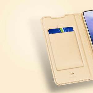 Dux Ducis Skin Pro dėklas atverčiamas dėklas Samsung Galaxy S22 + (S22 Plus) auksinis
