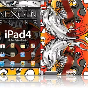 Nexgen „Iron Eagle 3D“ dekoratyvinių lipdukų komplektas, skirtas iPad 2/3/4