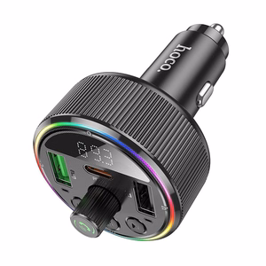 HOCO автомобильный FM-трансмиттер bluetooth 2 x USB A + Type C PD QC3.0 30W E82 чёрный