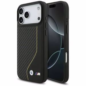 BMW M Carbon Line & Logo MagSafe Case for iPhone 17 Pro Max - Yellow
