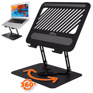 Reguliuojamas, besisukantis, ergonomiškas nešiojamojo kompiuterio stovas 10–17″ LAPTOP STAND ROTO MT2662