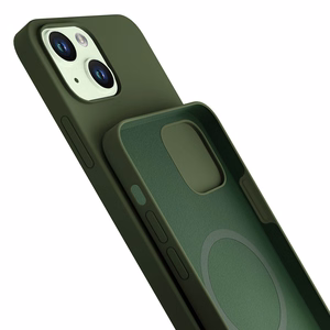 3mk Hardy Silicone MagCase для iPhone 15 Plus - зелёный