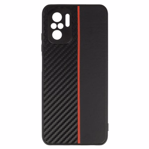Tel Protect ANGLIES dėklas Xiaomi Redmi Note 10/Note 10S/Poco M5S juodas su raudona juosta