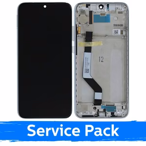 LCD-дисплей совместимый с Xiaomi Redmi Note 7 (Note 7 Pro) с рамкой белый Astro (Service Pack)