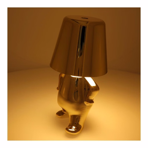 Stalo lempa prie lovos GOLD MAN Art Deco stovintis (versija 1) MLTL