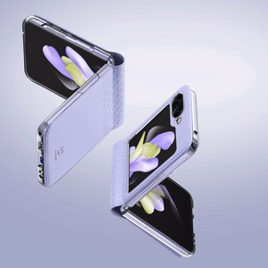 Кожаный чехол Dux Ducis Bril для Samsung Galaxy Z Flip 5 5G - фиолетовый