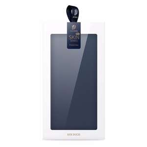 Dux Ducis Skin Pro dėklas telefonui Oppo Reno 8 Pro su atverčiamu dangteliu, kortelių pinigine ir stovu, mėlynas
