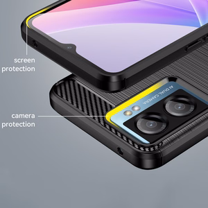 Чехол Carbon для Xiaomi Poco F4 5G гибкий силиконовый карбоновый чёрный