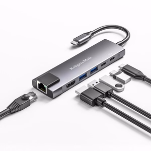 USB-C hub with HDMI, 2 x USB 3.0, 2 x USB-C and RJ45 ports