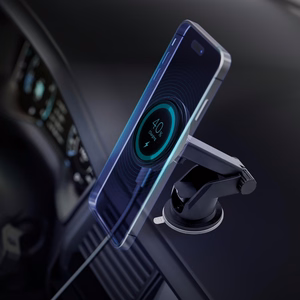 Automobilinis laikiklis-įkroviklis 3mk Car MagCharger 15W (windshield/dashboard) juodas
