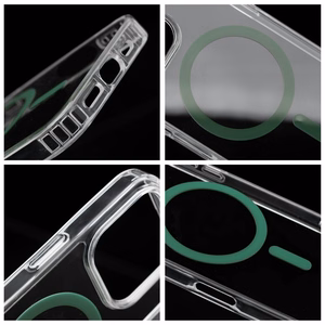 Чехол для Samsung S26 ULTRA Drop Glue Colorful Ring Mag Cover совместимый с MagSafe тёмно-зелёный
