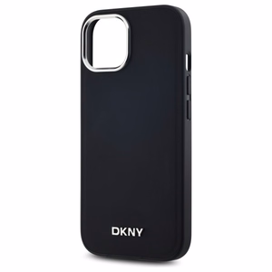 DKNY Paprastas logotipas Magnetinis dėklas telefonui iPhone 15 Plus - juodas