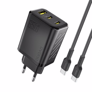 Dudao A29C 65W GaN sieninis įkroviklis + USB-C kabelis - juodas