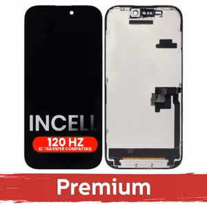 LCD дисплей для iPhone 16 Pro чёрный (120Hz / INCELL / Premium) со съёмной микросхемой